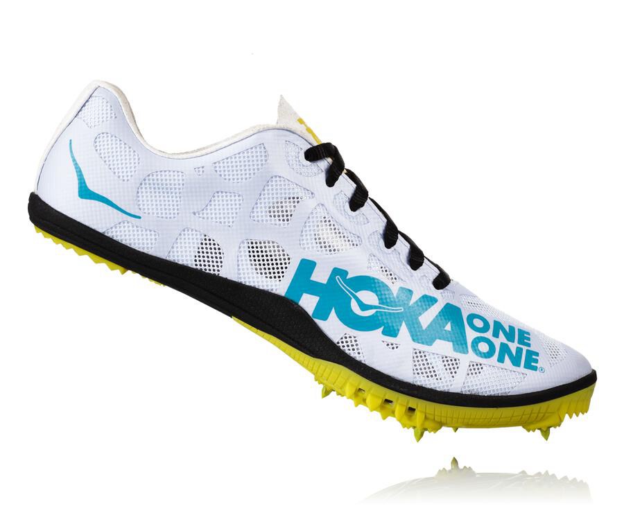 Hoka One One Spikes Panske Biele/Modre - Rocket X - 40631-EWXN